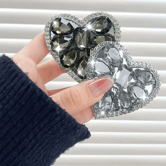 Heart Shaped Diamond Charm Cell Phone Stand - Picture 5 of 5